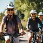 vorderansicht-freunde-die-draussen-fahrrad-fahren