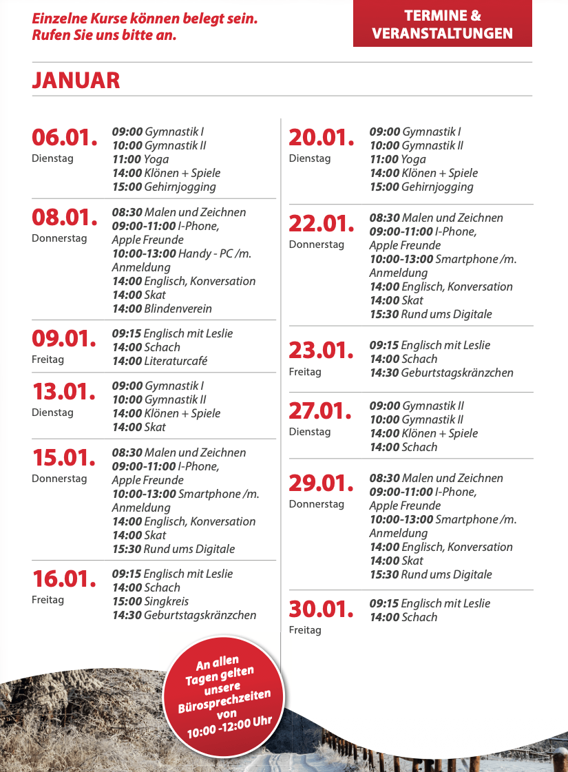 AWO Termine Januar 2026